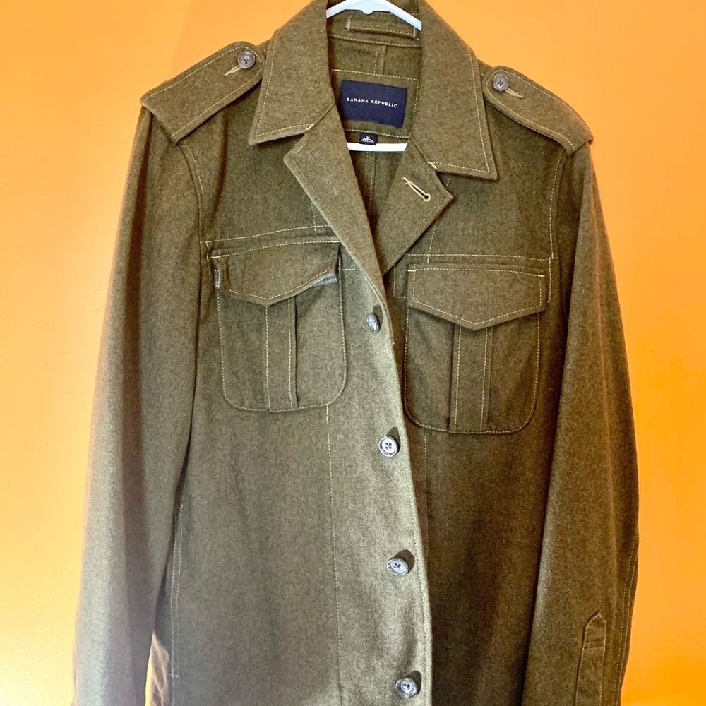 Men’s Banana Republic green wool field jacket